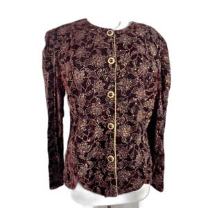 R&K Evening Blazer XL Vintage 80's Romantic Academia Structured Jacket